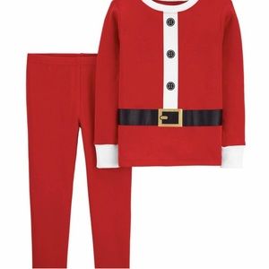 NWT Carters santa suit pajamas Christmas